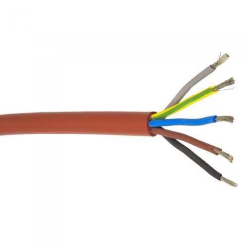 silikonový kabel SIHF 5 x 2,5 mm / 3 m