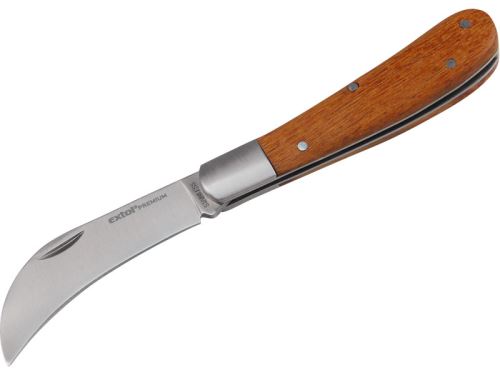 Pracovní nůž EXTOL PREMIUM nůž štěpařský zavírací nerez, 170/100mm, délka otevřeného nože 170mm, délka zavřeného nože 100mm, kvalitní dřevěná rukojeť, NERE 8855110