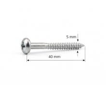 vrut do dřeva 5x40 mm půlkulatá hlava kříž LG5575