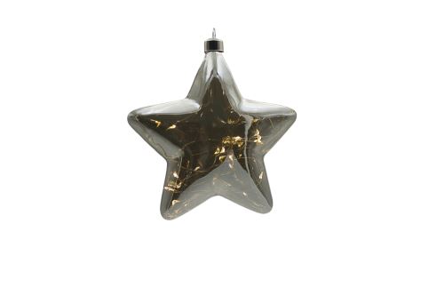 Vánoční hvězda MARIMEX Hvězda mini Stříbrná Crystal, 18000322