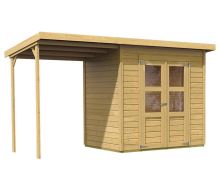 KARIBU MERSEBURG 3 a přístavek 166 cm (68763) natur