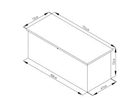 Zahradní box G21 Denver 770 L, metalický šedý plechový (4)