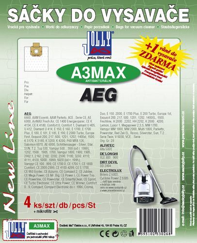Příslušenství - sáček JOLLY Filtr do vysavače  A 3  MAX pro AEG ( 4