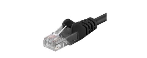 Patch kabel UTP cat 5e, 1,5m - černý