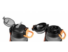 Láhev G21 na pití 1000 ml 2v1, šedá zmrzlá (11)