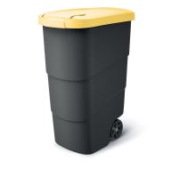 Popelnice Prosperplast Wheeler 90 l antracit se žlutým víkem Popelnice Prosperplast Wheeler 90 l antracit se žlutým víkem