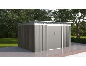 Zahradní domek G21 GRAH 915 - 340 x 269 cm, metalický šedý (4)