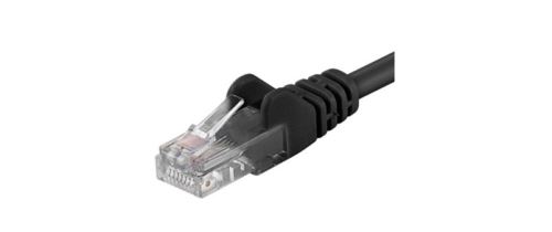 Patch kabel UTP cat 5e, 1m - černý
