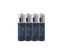Baterie AAA MediaRange nabíjecí USB-C Li-Ion , 1,5V, 500 mAh, 4ks