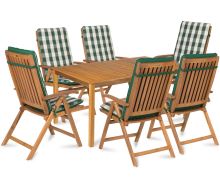 Stolová sestava FIELDMANN CALYPSO DE LUXE COMFORT 6 ZELENÝ PRUH