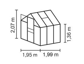 skleník VITAVIA APOLLO 3800 PC 6 mm černý LG4398 (5)