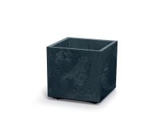 Květináč Prosperplast SIERRA SQUARE beton effect 38,5 cm antracit