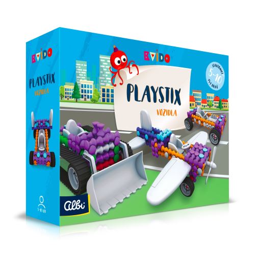 Hra Albi Kvído - Stavebnice Playstix - vozidla 146 dílků