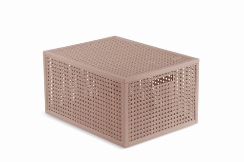 Box Curver Kaya M s víkem pudrový