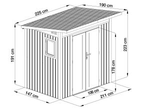 Zahradní domek G21 Madison 427 - 225 x 190 cm, slate grey (5)