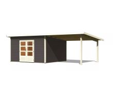 dřevěný domek KARIBU NORTHEIM 5 + přístavek 330 cm (91476) terragrau LG3865