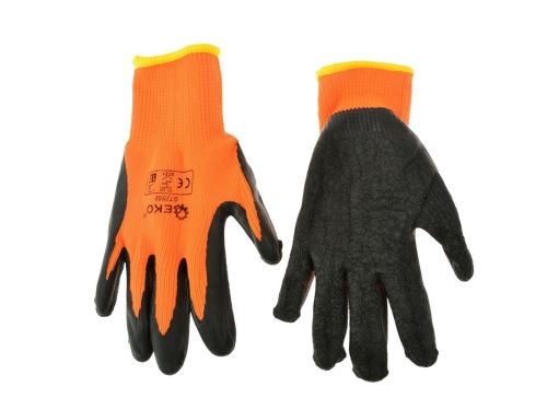 Pracovní zimní rukavice vel. 9 oranžové GEKO