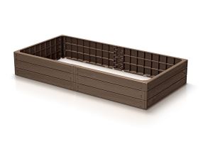 Vyvýšený záhon Prosperplast BASE WOODY hnědý 149,2 cm