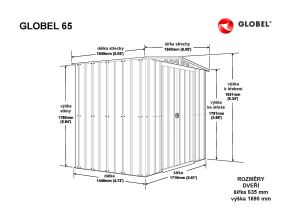 Domek Globe GLOBEL 65 ZELENÝ se střešním oknem (2)