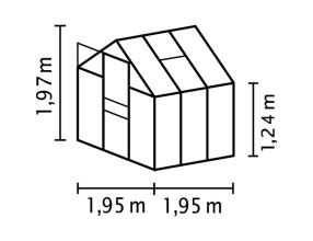 skleník VITAVIA VENUS 3800 PC 4 mm černý LG4630 (4)