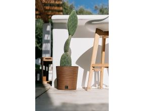 Květináč Prosperplast FURU ROUND LOW ECO WOOD 25 cm naturo (1)