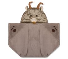 Hřejivá deka Cozy Noxxiez BL831 Kozel - s kapucí se zvířátkem a tlapkovými kapsami