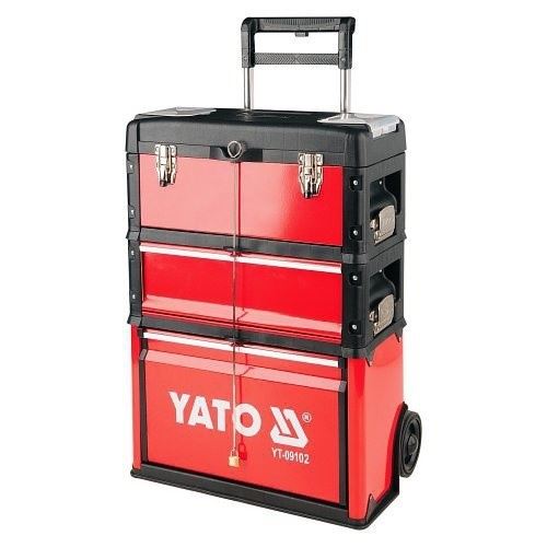 YATO Vozík na nářadí, 3 sekce, 1 zásuvka, YT-09102 - PRASKLÝ HORNÍ DÍL 378441P