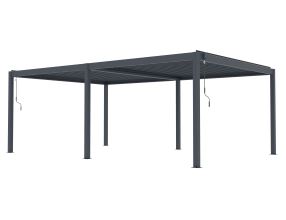Bioklimatická pergola G21 Austin Premium 6x4 m, antracitová hliníková