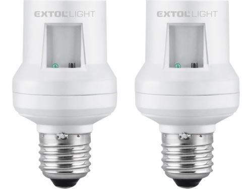 Prodlužovací kabel EXTOL LIGHT objímka na žárovku s dálkovým ovládáním, 2ks, max. 60W žárovka, E27, dosah 30m, 43810