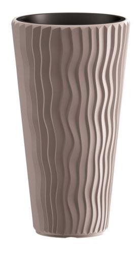 Květináč Prosperplast SANDY SLIM mocca 29,7 cm