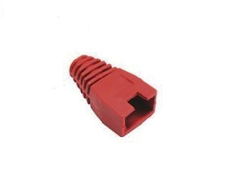 Ochrana Návlek na plug RJ45 s výřezem - červený