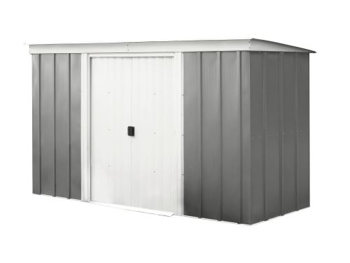 Kovový zahradní domek ARROW PT 104, šedý - 314 x 119 cm