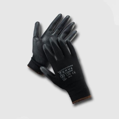 Pracovní rukavice XTline JA135410/09, Rukavice nylonové Bunting černé , velikost 9