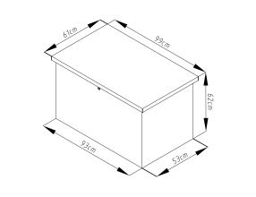 Zahradní box G21 Denver 280 L, metalický šedý plechový (4)