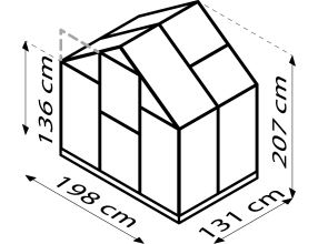 skleník VITAVIA TRITON 2500 PC 6 mm černý LG3647 (3)