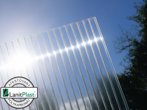 komůrkový polykarbonát 8 mm čirý 2,10x6m - 1,5 kg/m2 LG4854