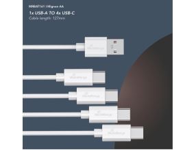 Baterie AA MediaRange nabíjecí USB-C Li-Ion , 1,5V, 1400 mAh, 4ks (1)