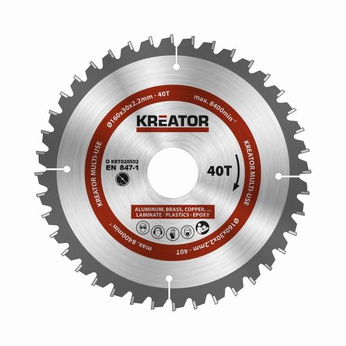 Pilový kotouč KREATOR KRT020502 - Pilový kotouč univerzální 160mm, 40T