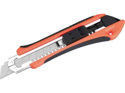 EXTOL PREMIUM nůž ulamovací s kovovou výstuhou a zásobníkem, 18mm Auto-lock, 8855023