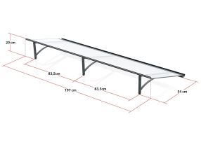 stříška nad dveře LANITPLAST SAMBA XL 197/54 antracit LG2763 (5)