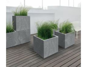 Květináč Prosperplast SIERRA CASE beton effect 57,7 cm šedý (1)