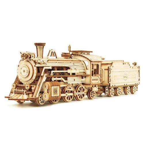 Hračka Robotime dřevěné 3D puzzle Parní lokomotiva