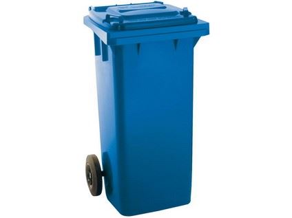 Popelnice PROTECO popelnice 240 L plastová modrá s kolečky, 10.86-P240-MO
