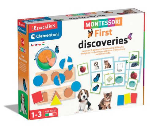Sada Clementoni Montessori - první objevy, 6 her