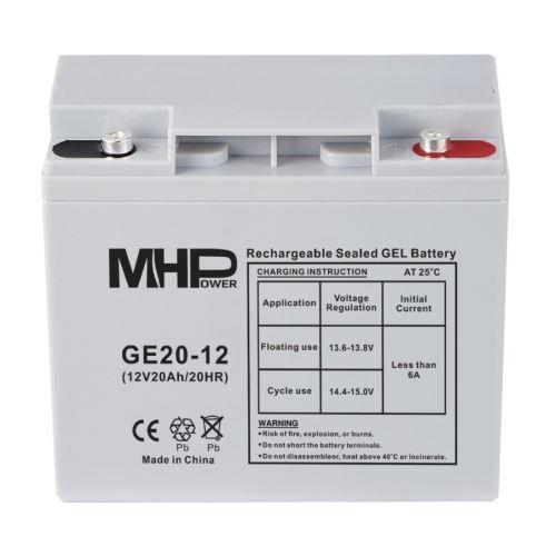 Baterie MHPower GE20-12 GEL, 12V/20Ah, T1-M5, Deep Cycle
