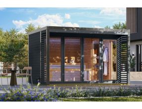 finská sauna KARIBU ARES 4 (66788) antracit / šedá LG5524