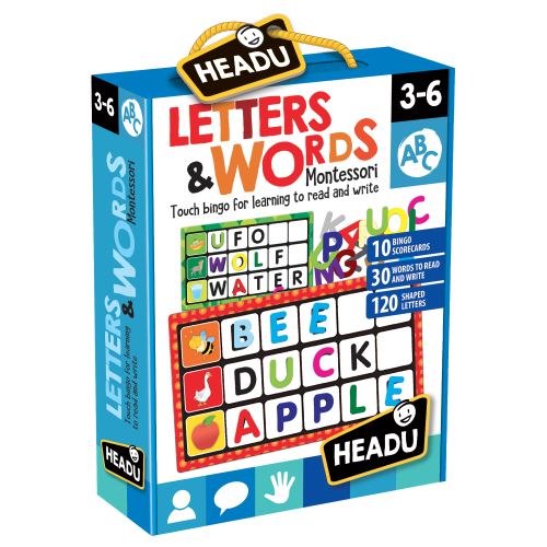 Hra Headu Montessori - Bingo - Písmena a slova