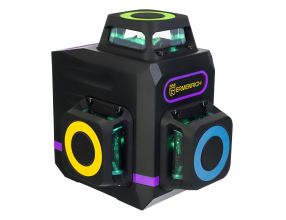 Nivelační přístroj Ermenrich LV60 PRO až 30m, zelený laser, 12 čar, fialový (2)