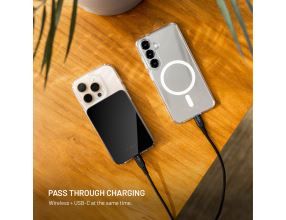 Powerbanka FIXED MagZen 10 Crystal s bezdrátovým nabíjením se standardem Qi2 a podporou MagSafe, 10 000 mAh, titanová (7)
