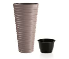 Květináč Prosperplast SAND SLIM mocca 29,6 cm
